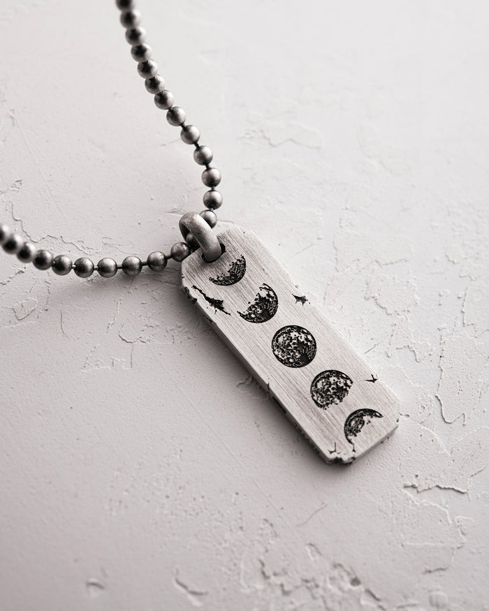 Silver pendant MOON PHASE