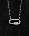 Silver pendant on chain KARABIN