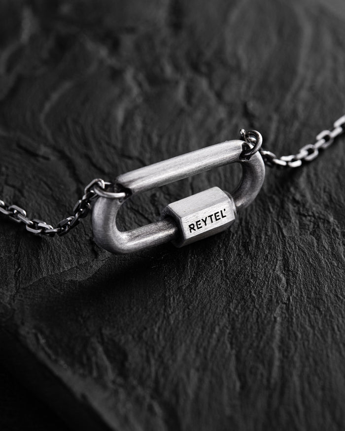 Silver pendant on chain KARABIN