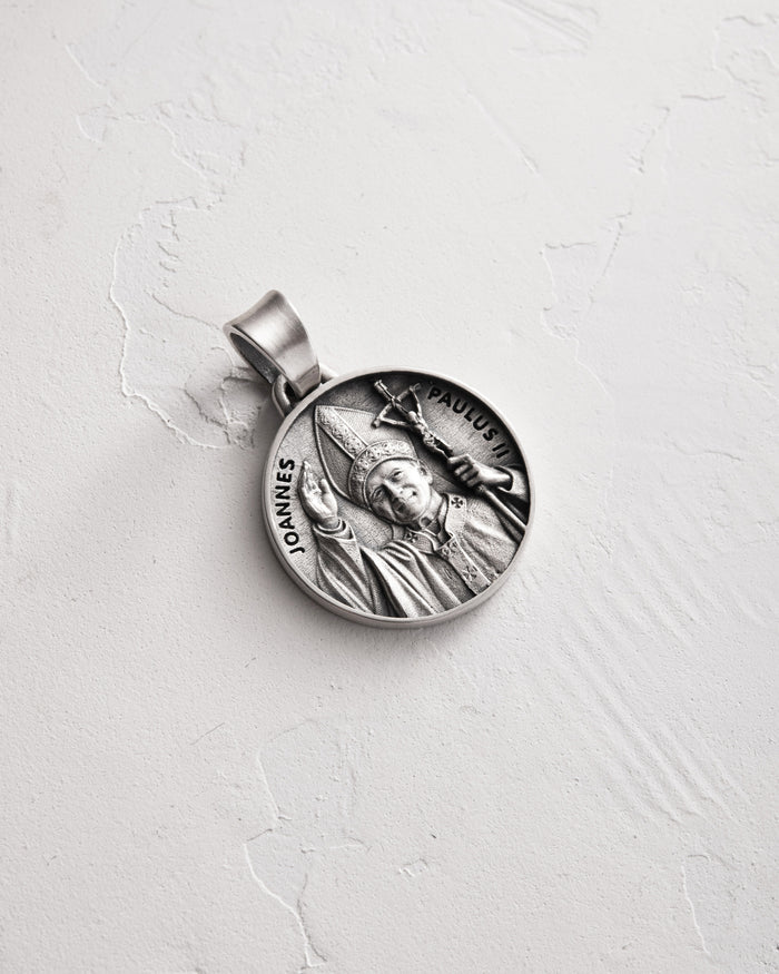 Silver pendant POPE JOHN PAUL II
