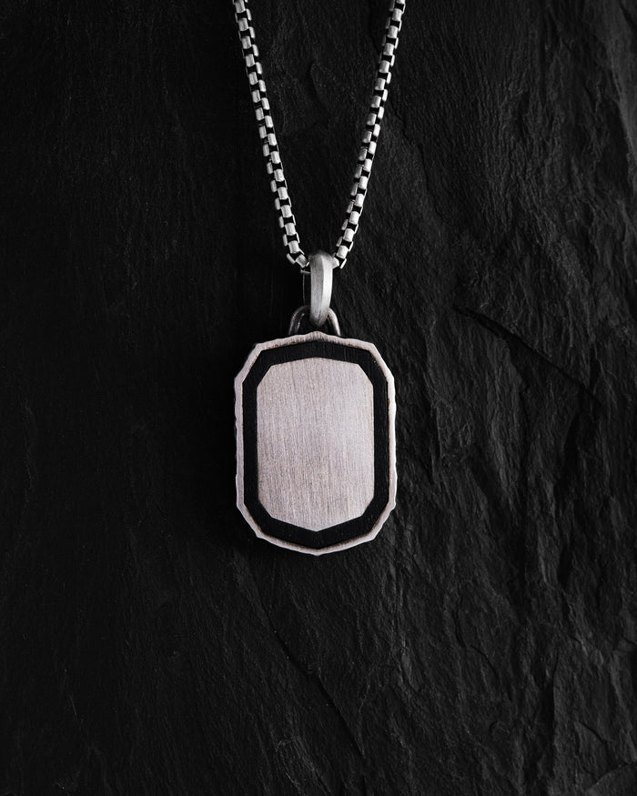 Silver pendant RUNE TALISMAN – TIWAZ with ebony