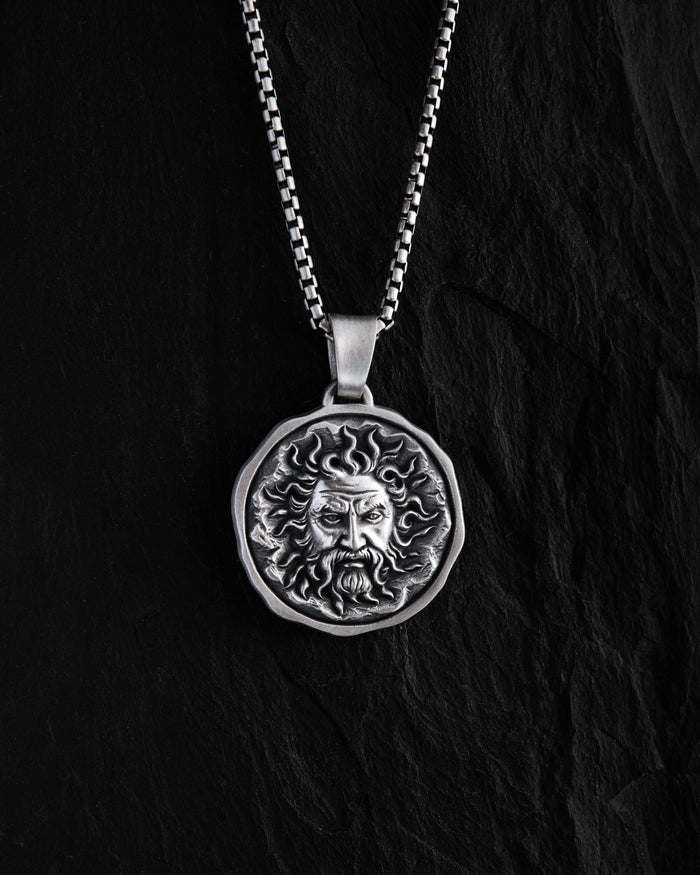 Silver pendant SUN