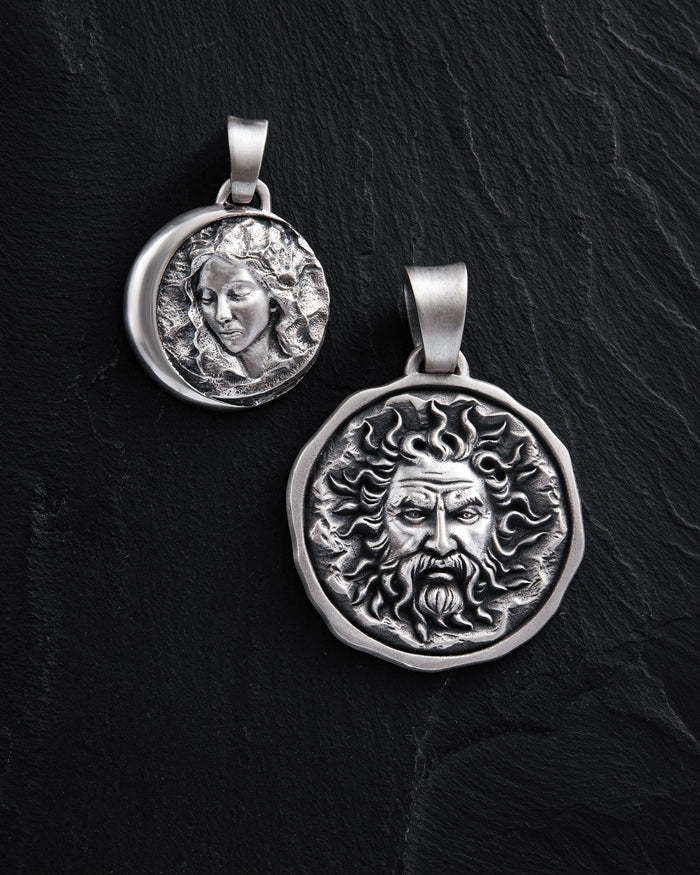 Silver pendant SUN