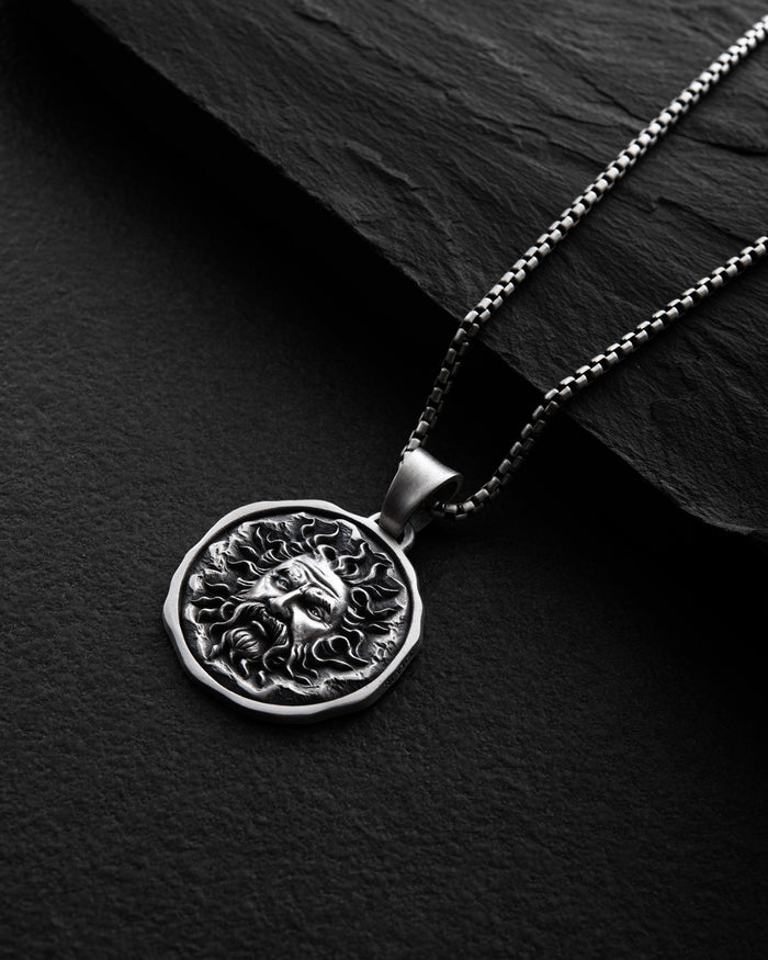 Silver pendant SUN