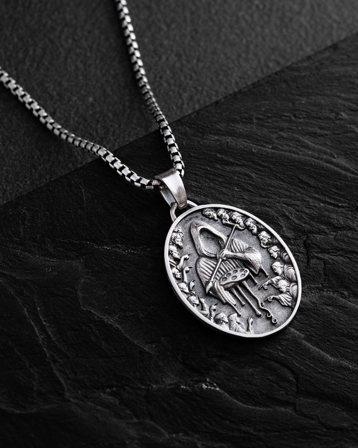 Silver pendant THE PAINTER OF FATE