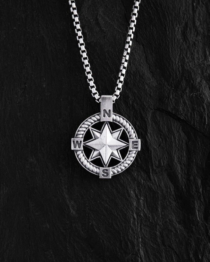 Silver pendant WIND ROSE
