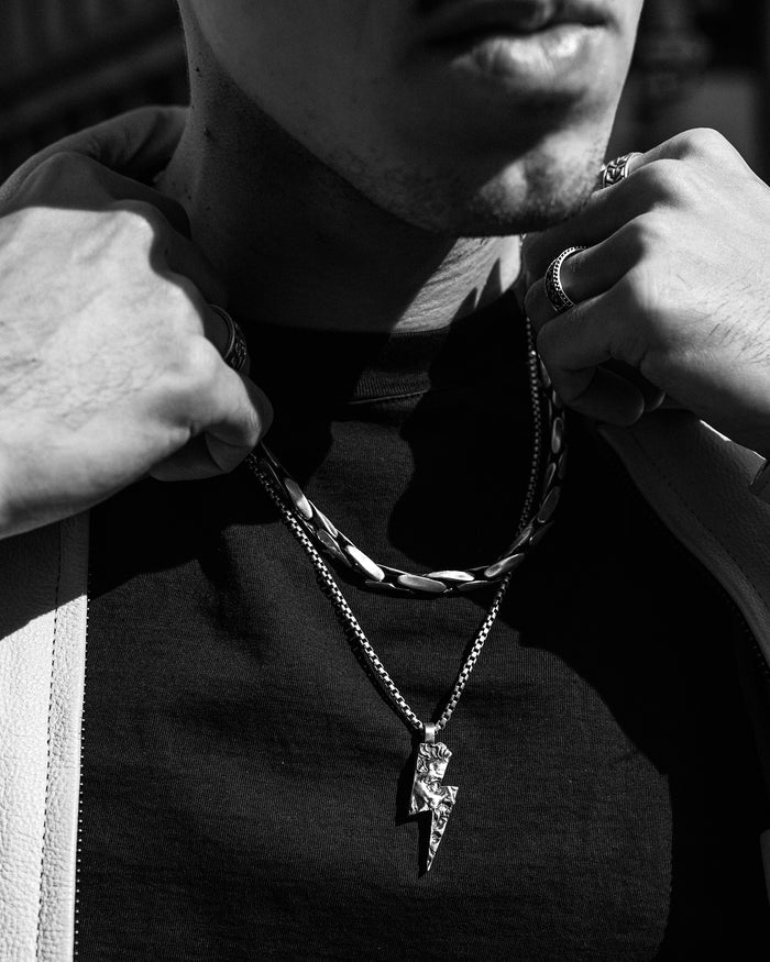 Silver pendant ZEUS. LIGHTNING