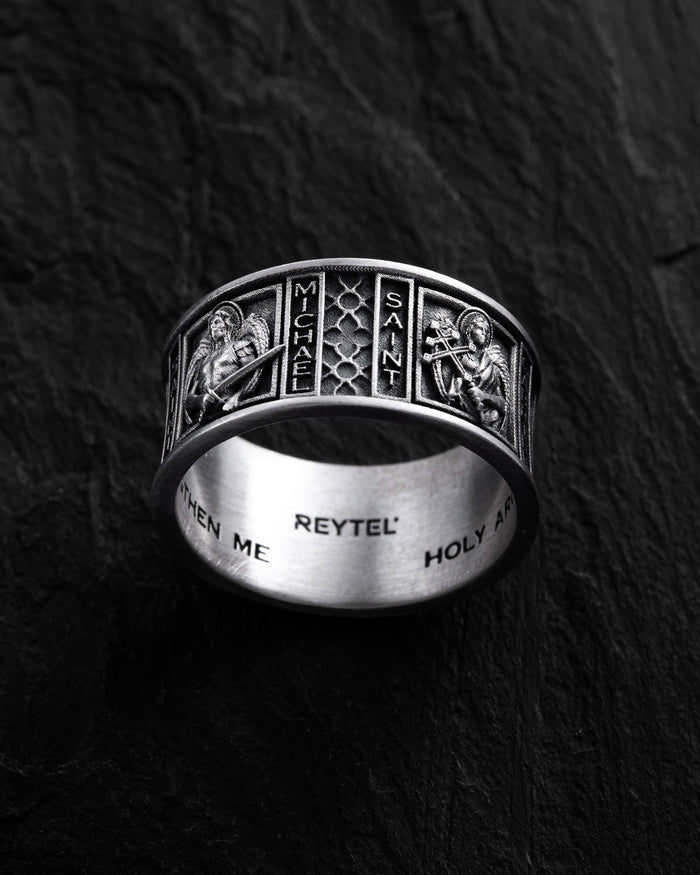 Silver ring ARCHANGELS PROTECTION
