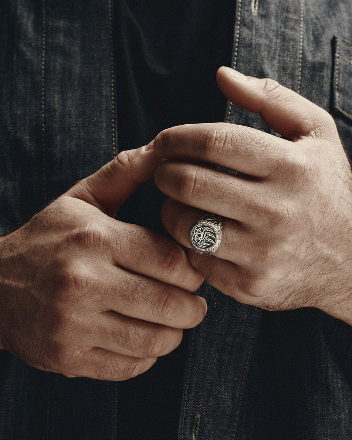 Silver ring BEAR PAW