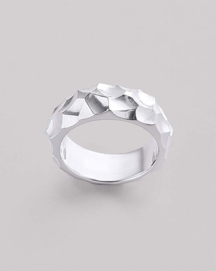 Silver ring CRATERS
