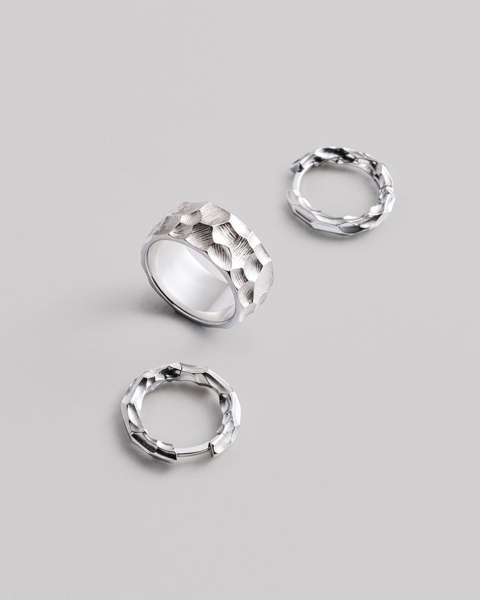 Silver ring CRATERS