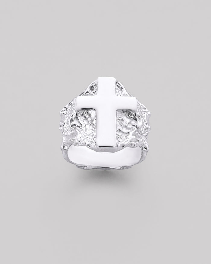 Silver ring CROSS