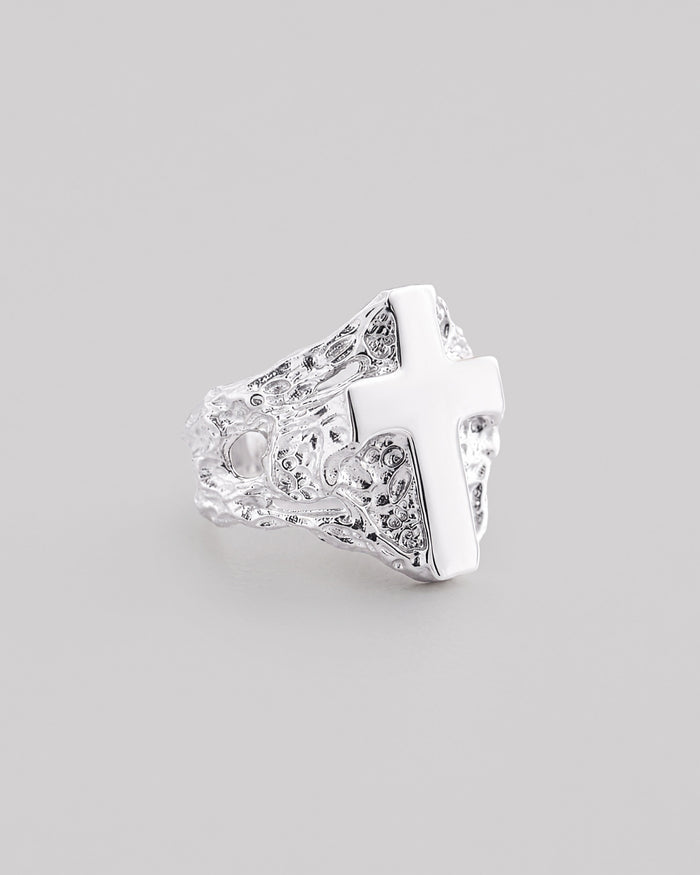 Silver ring CROSS