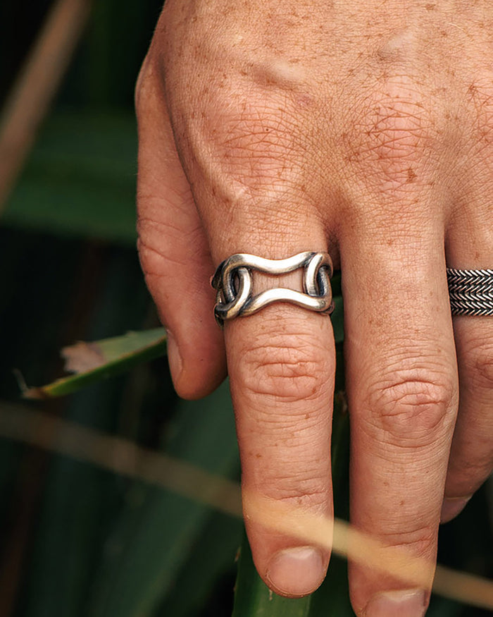 Silver ring DOUBLE