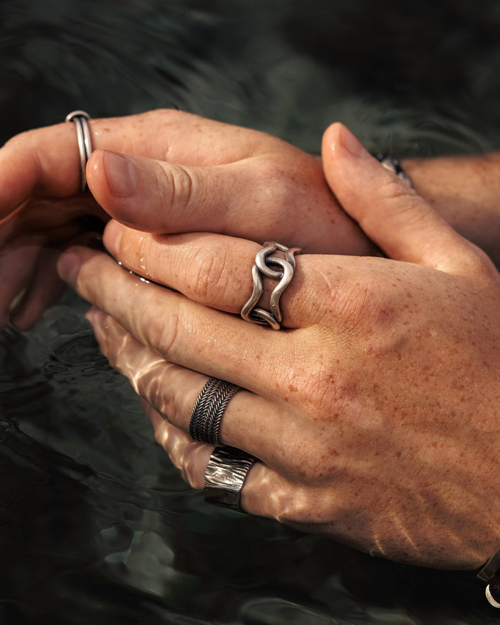 Silver ring DOUBLE
