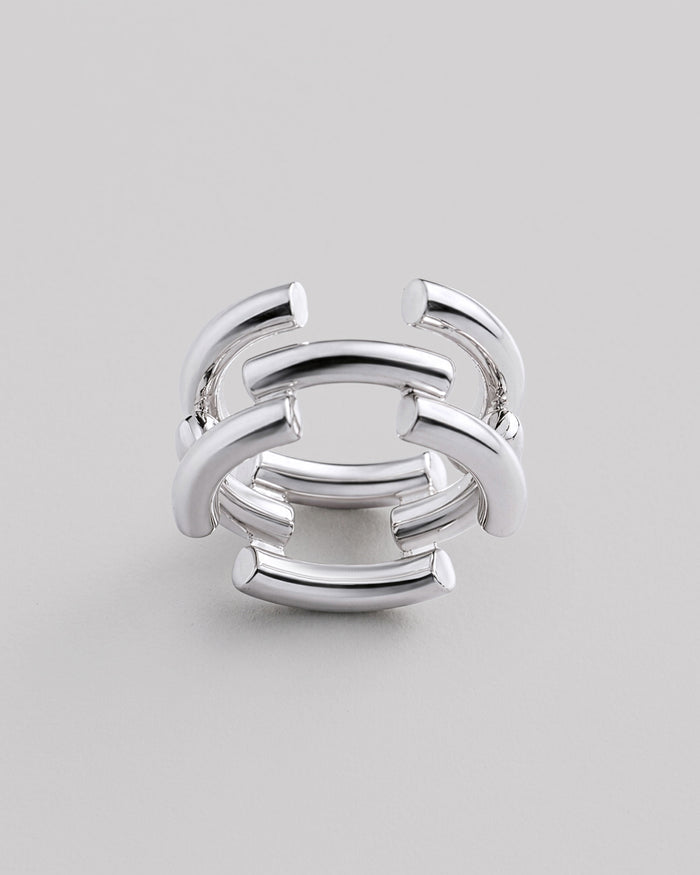 Silver ring DYNAMIC