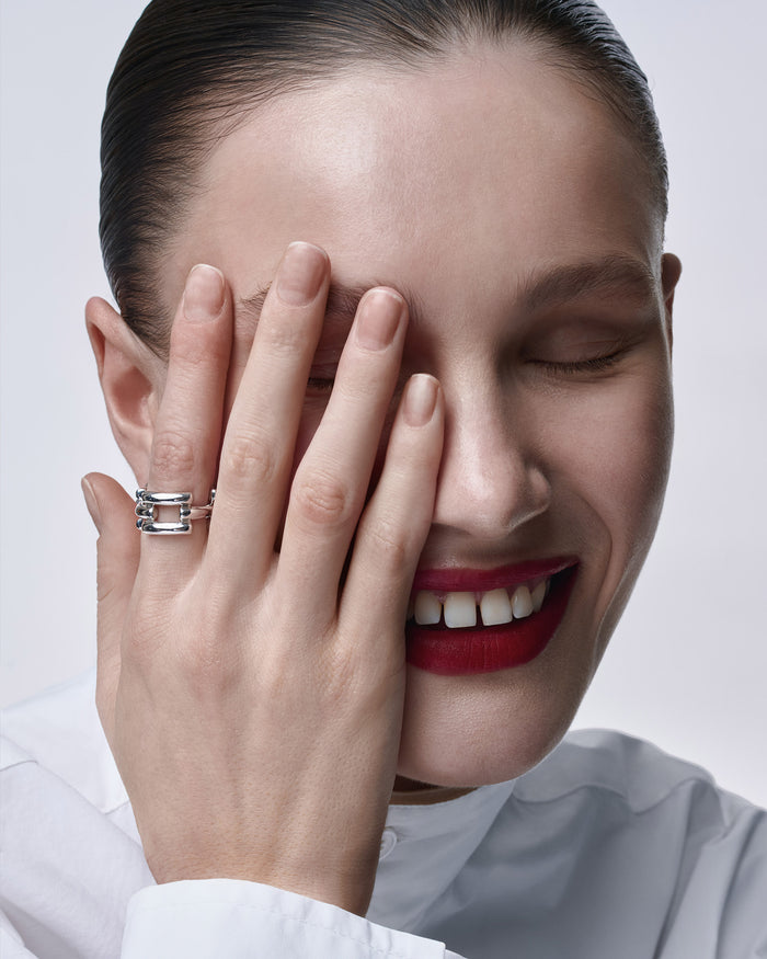 Silver ring DYNAMIC
