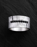 Silver ring ERVARING. BLACK STONES