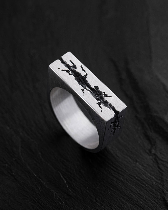 Silver ring FRACTURE