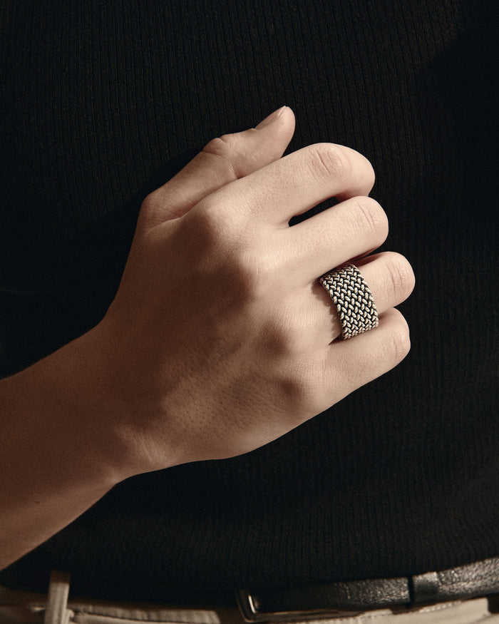 Silver ring MAILLE