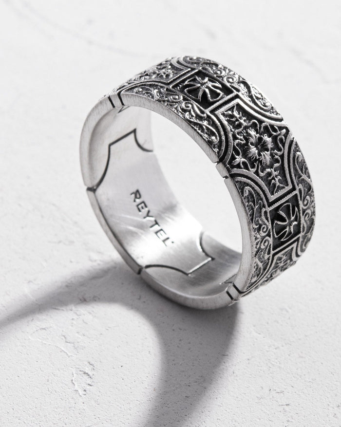 Silver ring MALTESE TEMPLAR CROSS