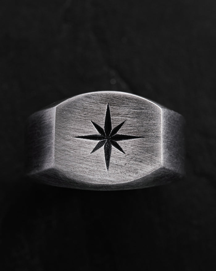 Silver ring POLAR STAR