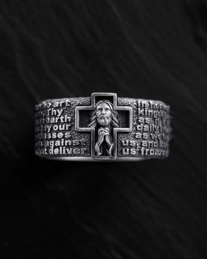 Silver ring PRAYER OUR FATHER