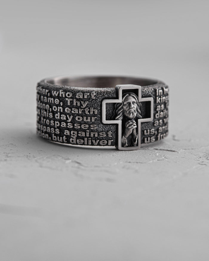 Silver ring PRAYER OUR FATHER