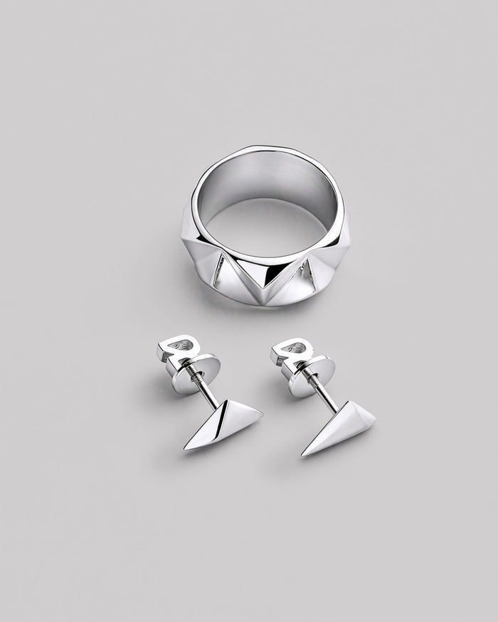 Silver ring PYRAMID