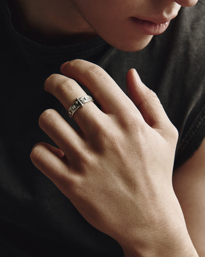 Silver ring ROSARIUM