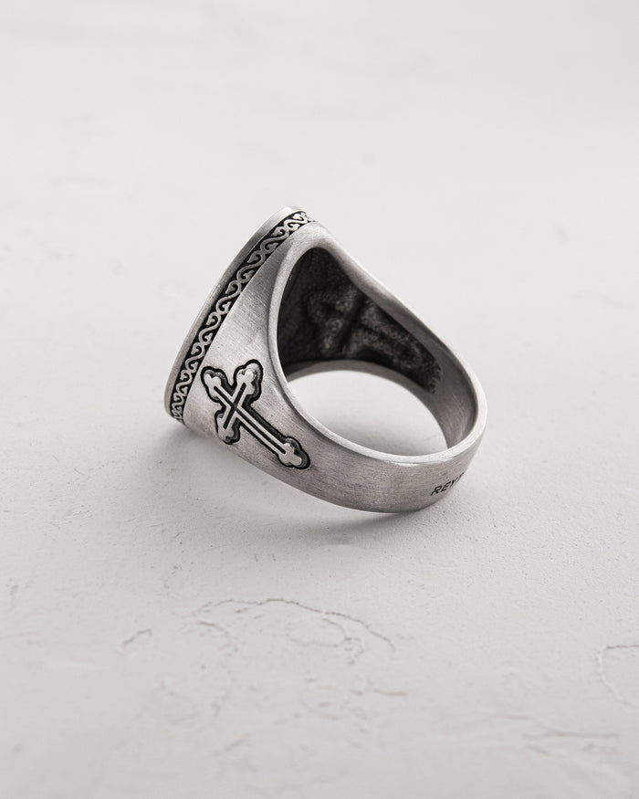 Silver ring SAINT MICHAEL PROTECT US