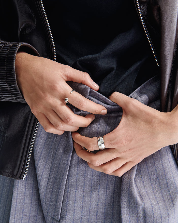 Silver ring SELENE
