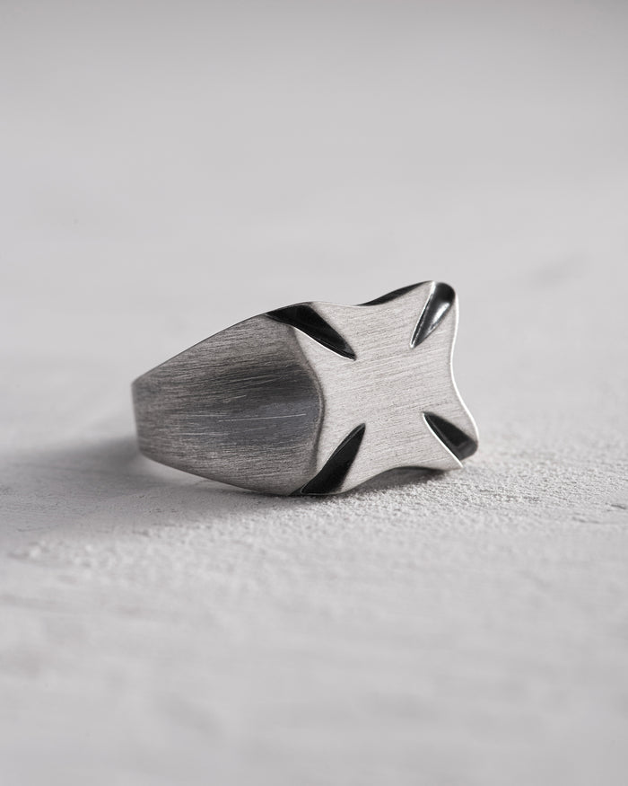 Silver ring SENTINEL. MALTESE CROSS