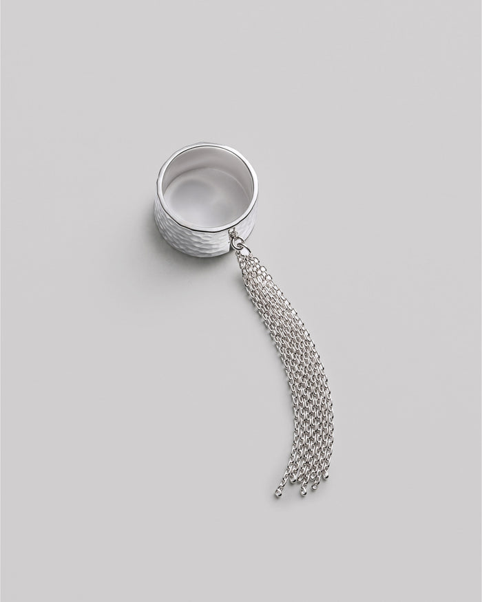 Silver ring SHEEN WITH CHAINS