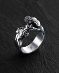 Silver ring THE KISS