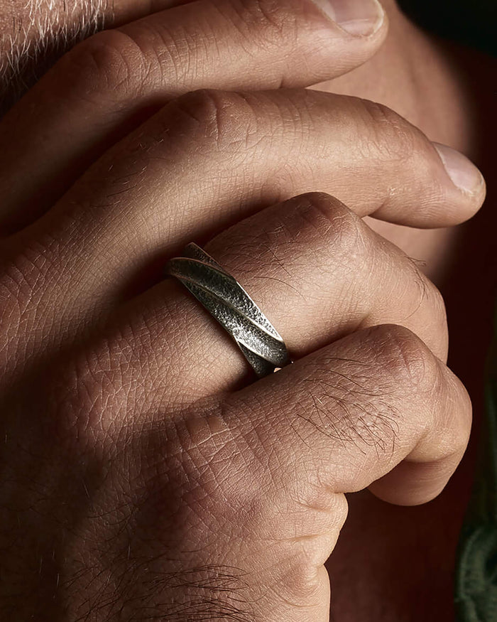 Silver ring TORNADO