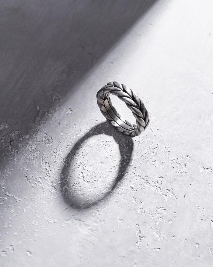 Silver ring TRITICUM