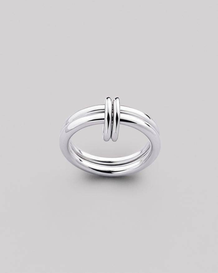 Silver ring TWIN
