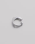 Silver single earring - cuff ACCENT
