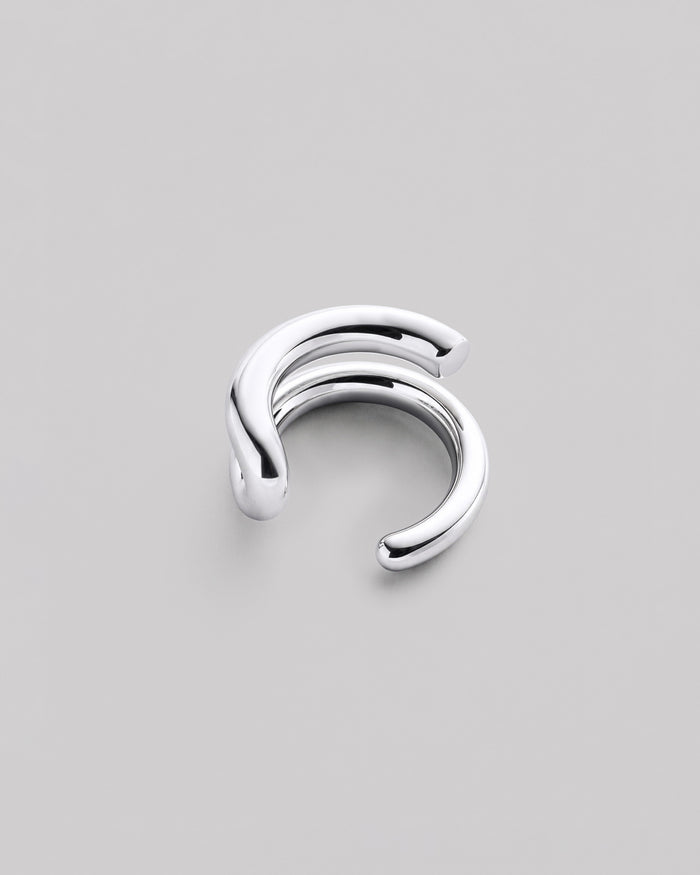 Silver single earring - cuff ARIA