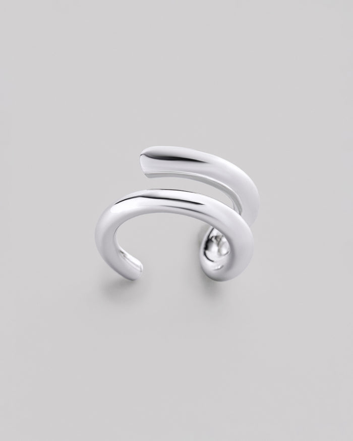Silver single earring - cuff ARIA