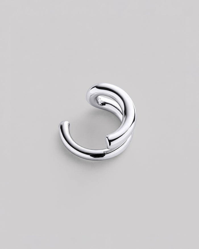 Silver single earring - cuff ARIA