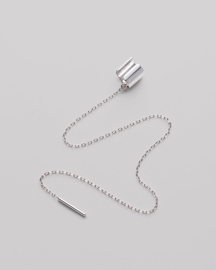 Silver single earring - cuff AXIS