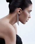 Silver single earring - cuff FLUMEN