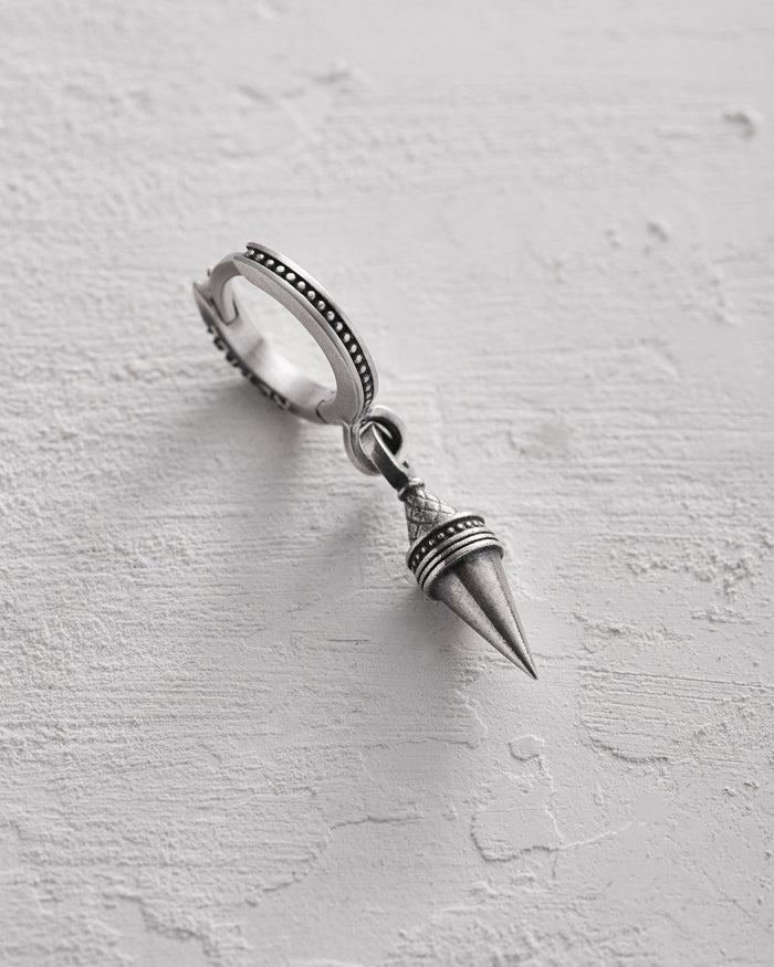 Silver single earring APEX