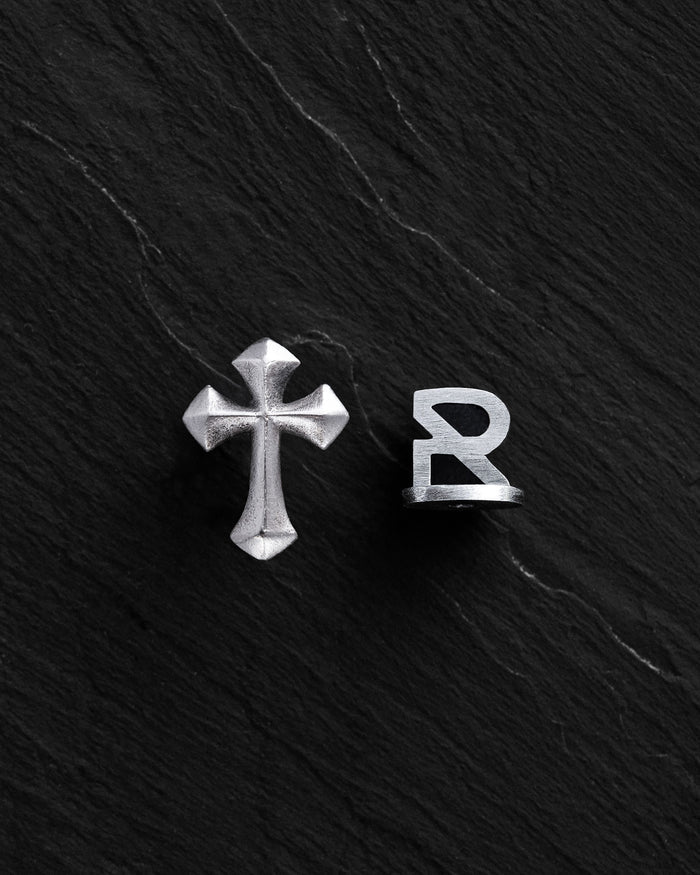 Silver single earring CROCETTA