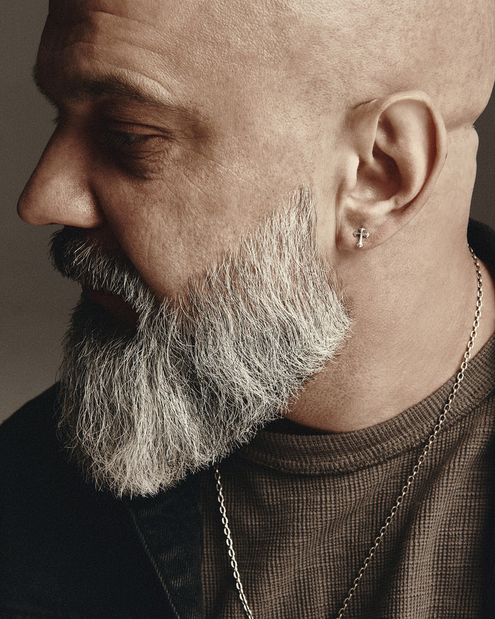 Silver single earring CROCETTA