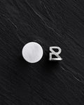 Silver single earring PUNKT