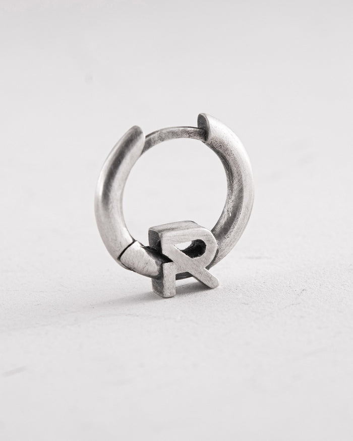 Silver single earring REYTEL