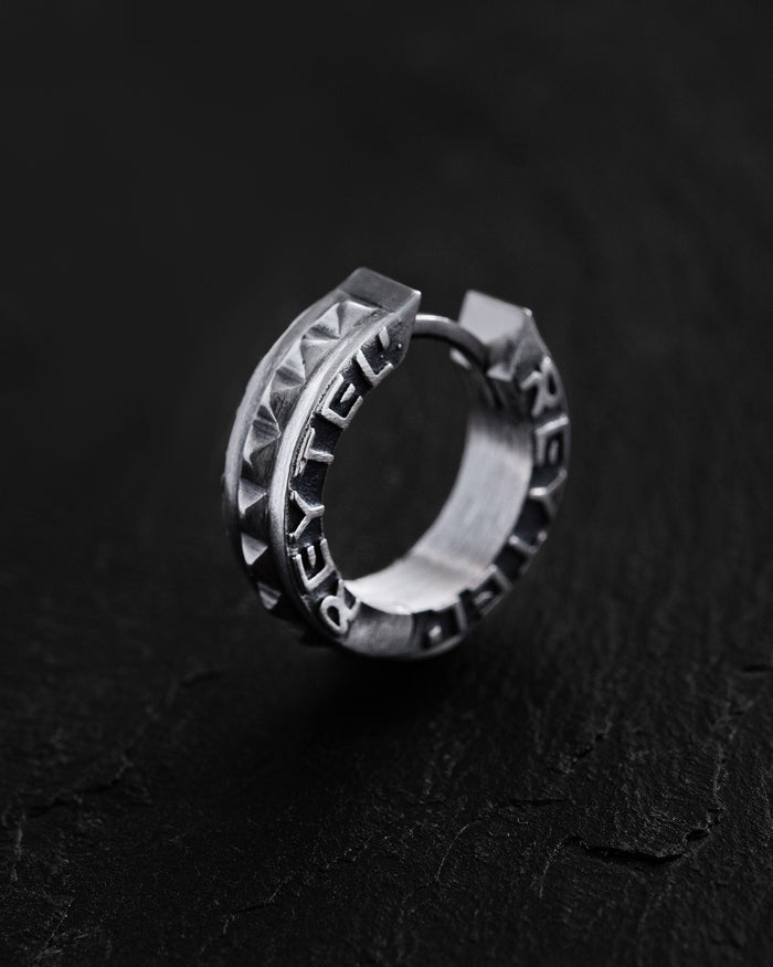 Silver single earring ROUGH